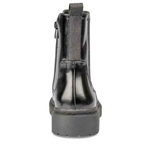 Bottines NOIR Fille Motif Uni Fermeture éclair