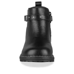 Bottines NOIR Fille Motif Coeurs Fermeture éclair