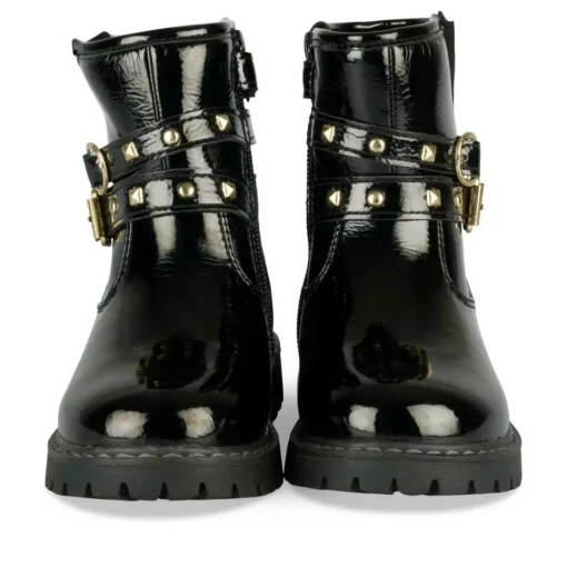 Bottines NOIR Fille Motif Vernis Fermeture éclair