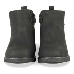 Bottines NOIR Fille Motif Coeurs Fermeture éclair