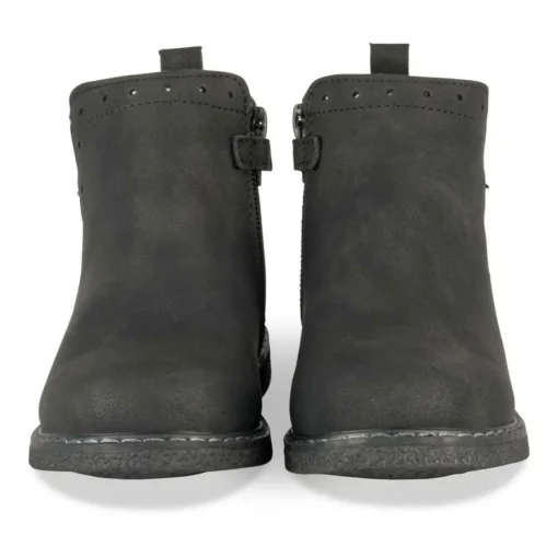 Bottines NOIR Fille Motif Coeurs Fermeture éclair