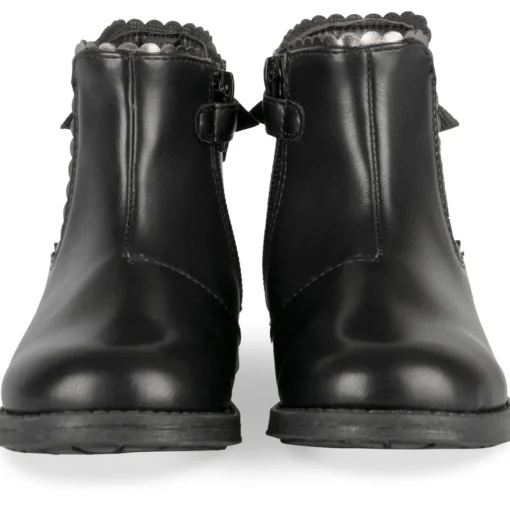 Bottines NOIR Fille Motif Uni Fermeture éclair