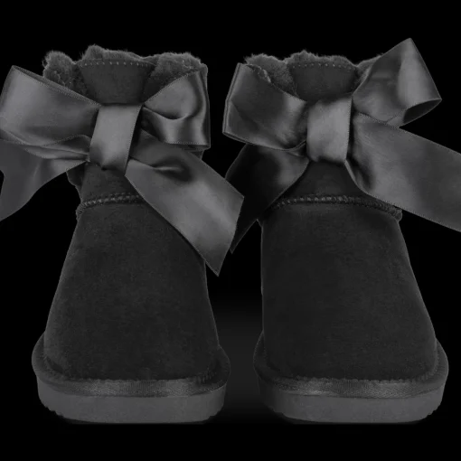 Bottines NOIR Fille Motif Uni A Enfiler