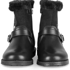 Bottines NOIR Fille Motif Uni Fermeture éclair