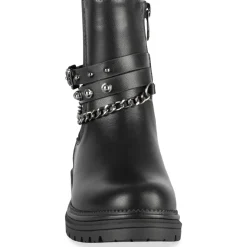 Bottines NOIR Fille Motif Uni Fermeture éclair