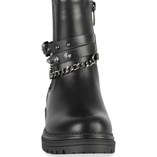 Bottines NOIR Fille Motif Uni Fermeture éclair