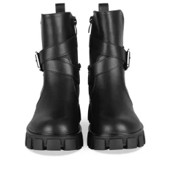 Bottines NOIR Fille Motif Chaîne Fermeture éclair