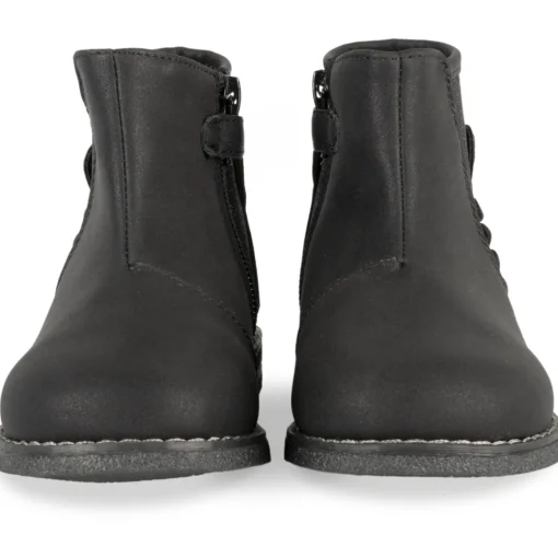 Bottines NOIR Fille Motif Animal Fermeture éclair
