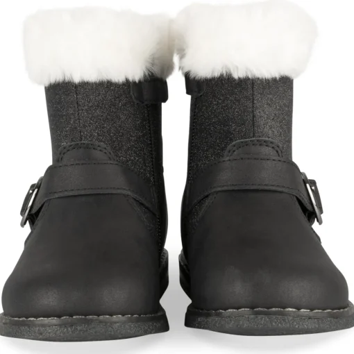 Bottines NOIR Fille Motif Paillettes Fermeture éclair