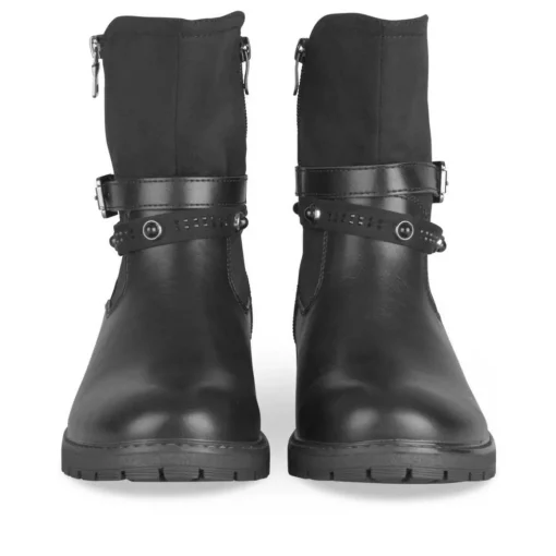 Bottines NOIR Fille Motif Perle Fermeture éclair