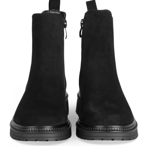 Bottines NOIR Fille Motif Uni Fermeture éclair