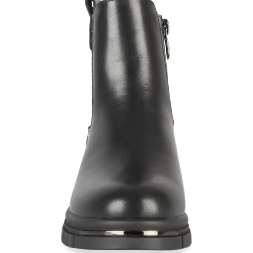 Bottines NOIR Fille Motif Uni A Enfiler