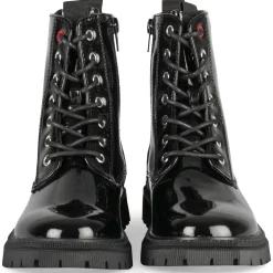 Bottines NOIR Fille Motif Uni A Enfiler