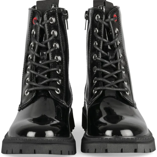 Bottines NOIR Fille Motif Uni A Enfiler