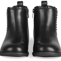 Bottines NOIR Fille Motif Uni Fermeture éclair