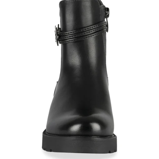 Bottines NOIR Fille Motif Uni Fermeture éclair