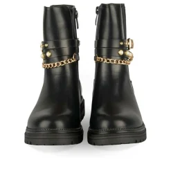 Bottines NOIR Fille Motif Chaîne Fermeture éclair
