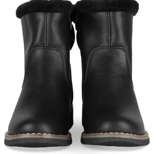 Bottines NOIR Fille Motif Uni Fermeture éclair