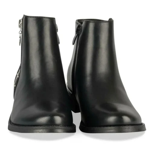 Bottines NOIR Fille Motif Coeurs Fermeture éclair