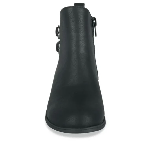 Bottines NOIR Fille Motif Uni Fermeture éclair