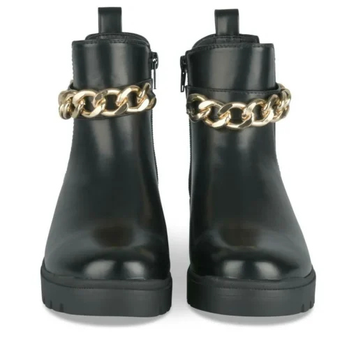 Bottines NOIR Fille Motif Chaîne Fermeture éclair