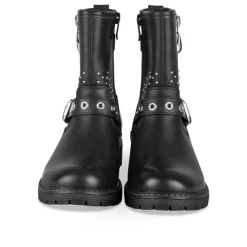 Bottines NOIR Fille Motif Clouté A Enfiler