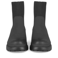 Bottines NOIR Fille Motif Uni A Enfiler