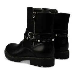 Bottines NOIR Fille Motif Uni Fermeture éclair