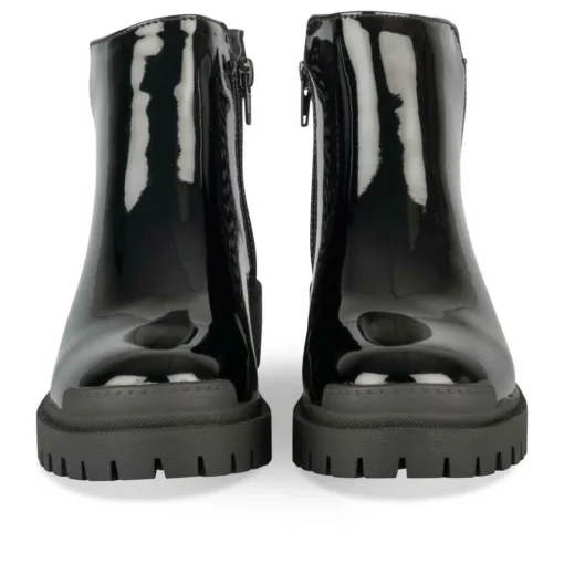 Bottines NOIR Fille Motif Vernis Fermeture éclair