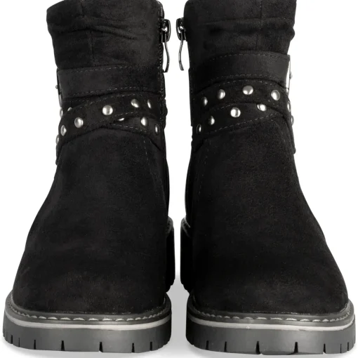 Bottines NOIR Fille Motif Uni Fermeture éclair