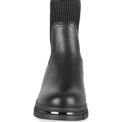 Bottines NOIR Fille Motif Uni Elastique