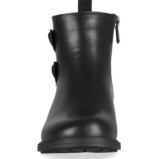 Bottines NOIR Fille Motif Uni Fermeture éclair