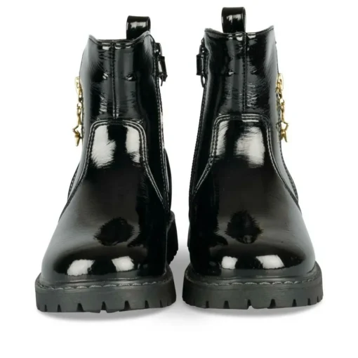 Bottines NOIR Fille Motif Vernis Fermeture éclair