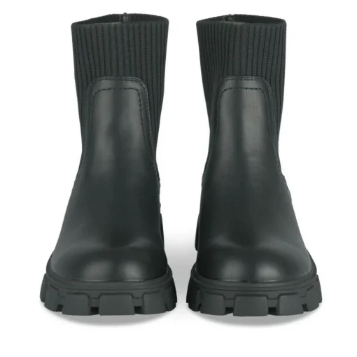 Bottines NOIR Fille Motif Uni A Enfiler