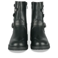 Bottines NOIR Fille Motif Coeurs Fermeture éclair