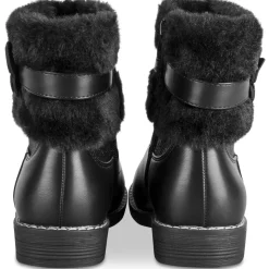 Bottines NOIR Fille Motif Uni Fermeture éclair