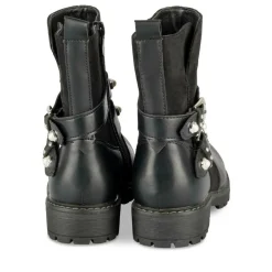 Bottines NOIR Fille Motif Perle Fermeture éclair
