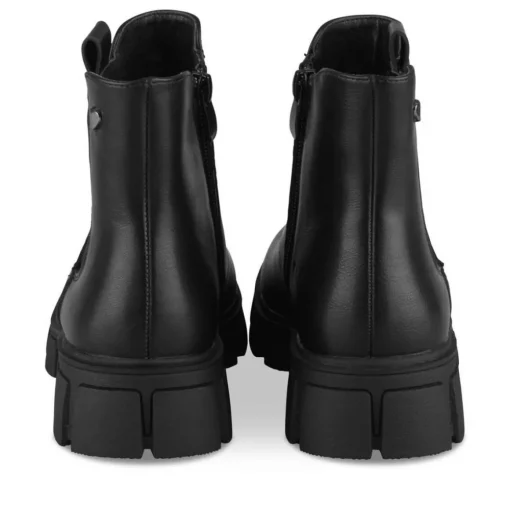 Bottines NOIR Fille Motif Uni Fermeture éclair