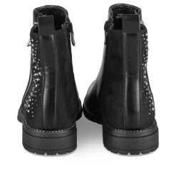 Bottines NOIR Fille Motif Paillettes A Enfiler