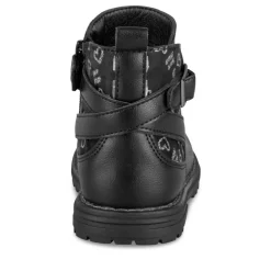 Bottines NOIR Fille Motif Coeurs Fermeture éclair