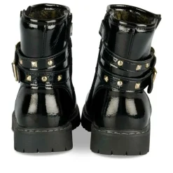 Bottines NOIR Fille Motif Vernis Fermeture éclair