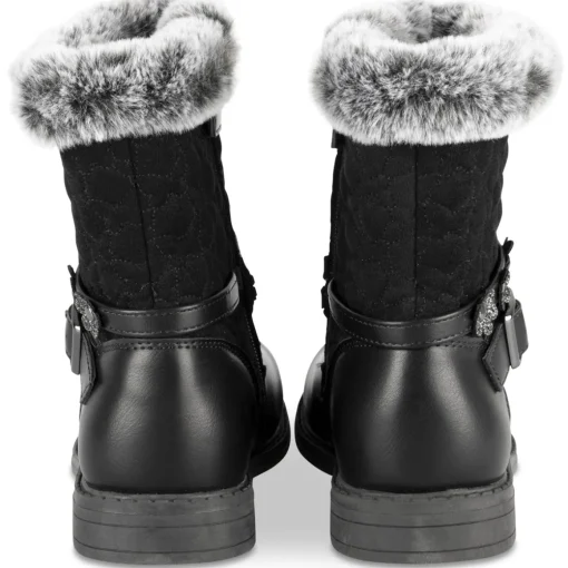 Bottines NOIR Fille Motif Uni Fermeture éclair