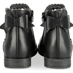 Bottines NOIR Fille Motif Uni Fermeture éclair