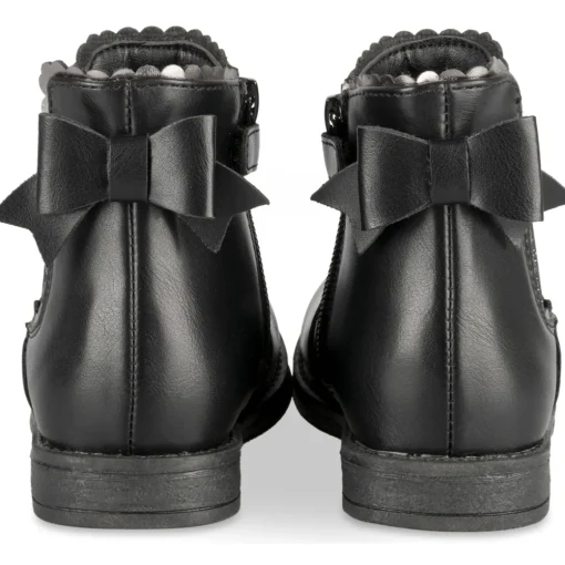 Bottines NOIR Fille Motif Uni Fermeture éclair