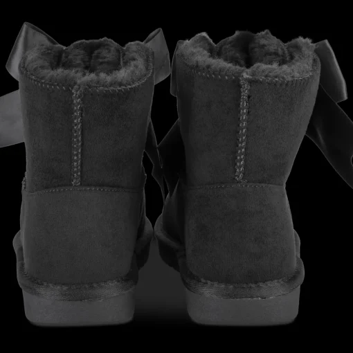 Bottines NOIR Fille Motif Uni A Enfiler