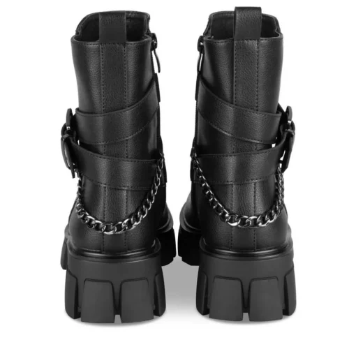 Bottines NOIR Fille Motif Chaîne Fermeture éclair