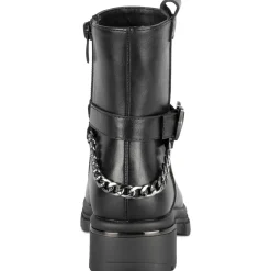 Bottines NOIR Fille Motif Uni Fermeture éclair