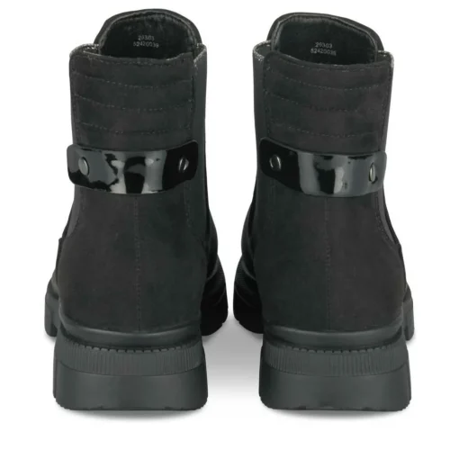 Bottines NOIR Fille Motif Uni A Enfiler