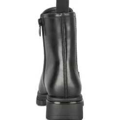 Bottines NOIR Fille Motif Uni Elastique + Fermeture éclair