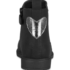 Bottines NOIR Fille Motif Uni Fermeture éclair